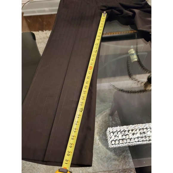 Larry Levine Women Black Polyester & Rayon Mid Rise Straight Legs Dress Pants 6 - Picture 12 of 12